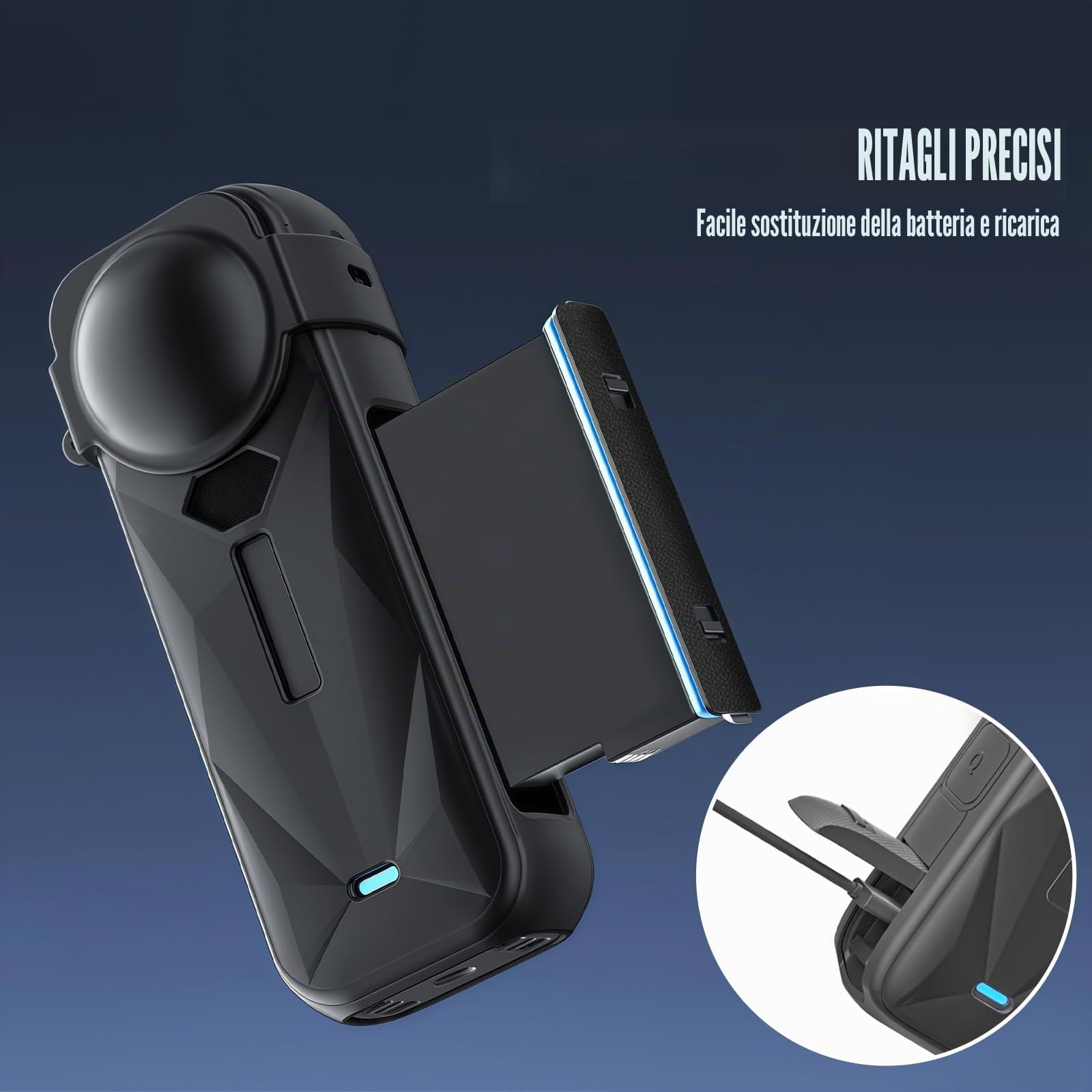 Kit Protezione Per Insta360 X5 – 2 Vetri Temperati 9H + Copriobiettivo In Silicone, Compatibile Anche Con X4