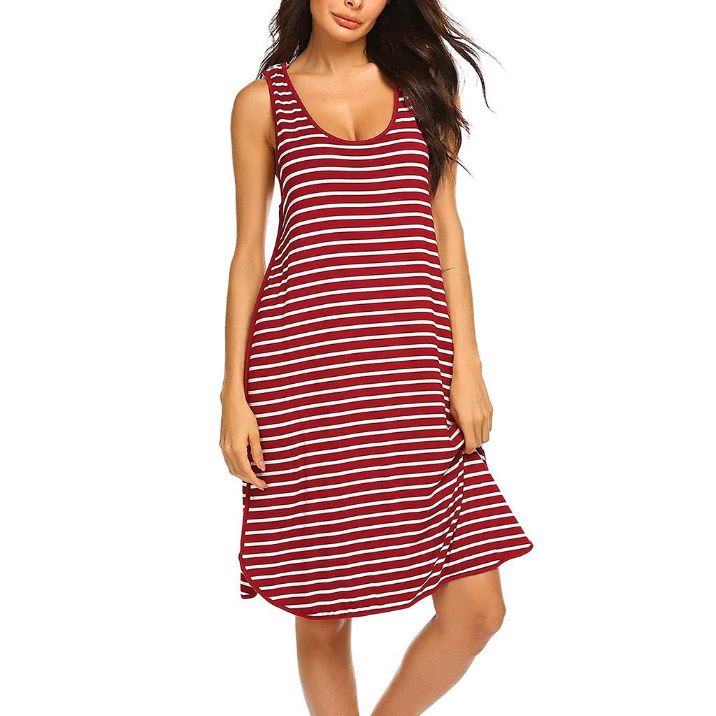 Pregnant Maternity Trousers T-Shirt Dress Women Maternity Sleeveless Pregnancy Solid Soft Comfort Casual Ladies Long Dress Dress for Maternity