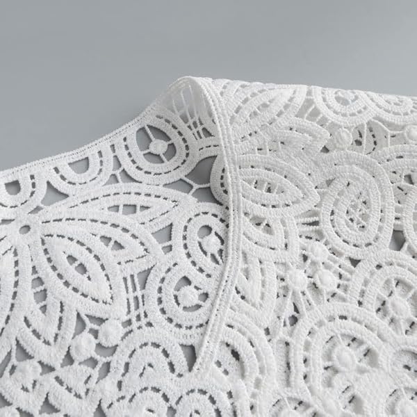 GFDFD Colletto in pizzo di cotone collare da bambola versatile collare falso grande bavero coreano a scialle estate collare decorativo (Color : A, Size : One Size)