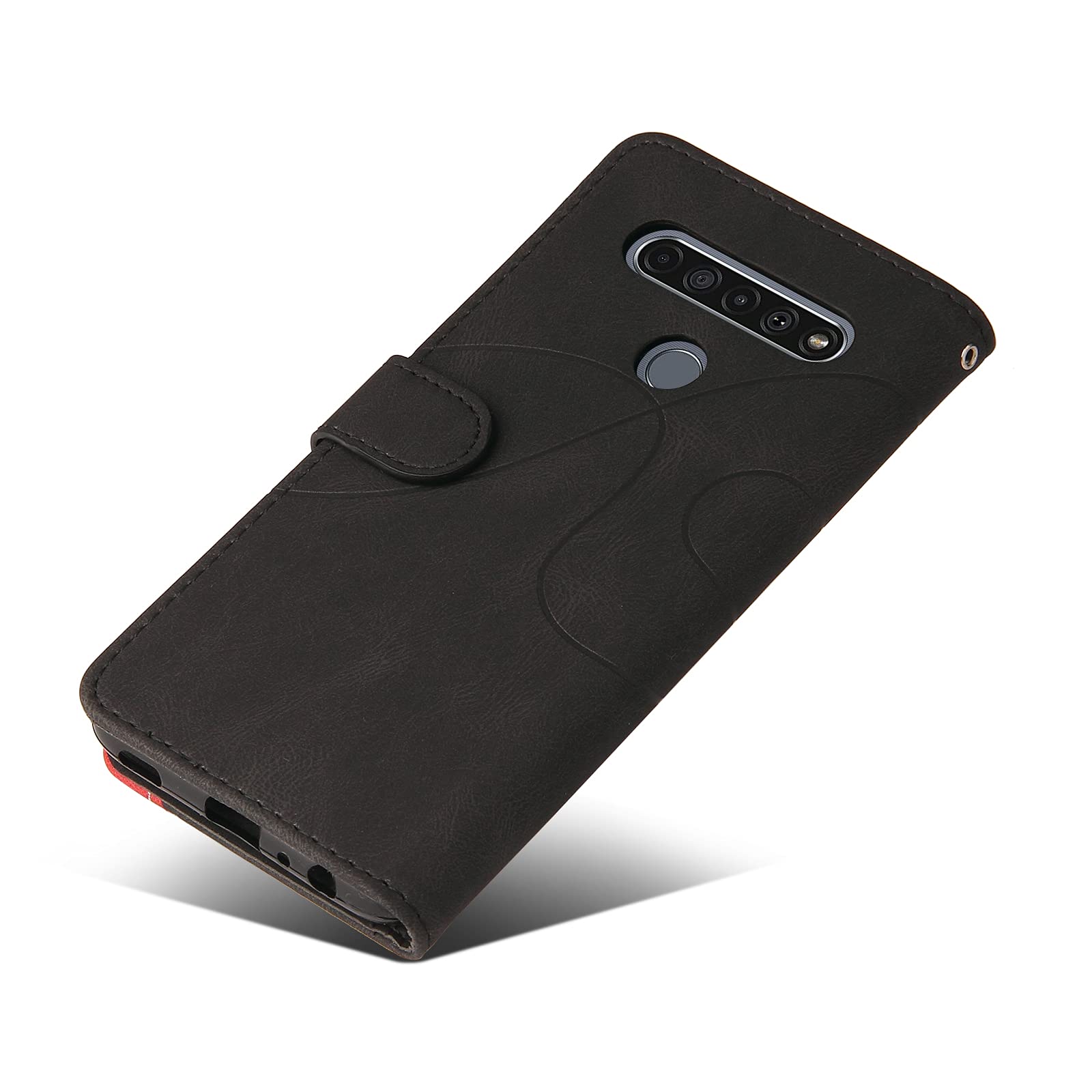 OKZone Cover per LG K61, Custodia Flip Pelle Portafoglio Magnetica Libro [Slot Schede], Silicone TPU Bumper Wallet Supporto Cover, Antiurto [Kickstand] (Blu