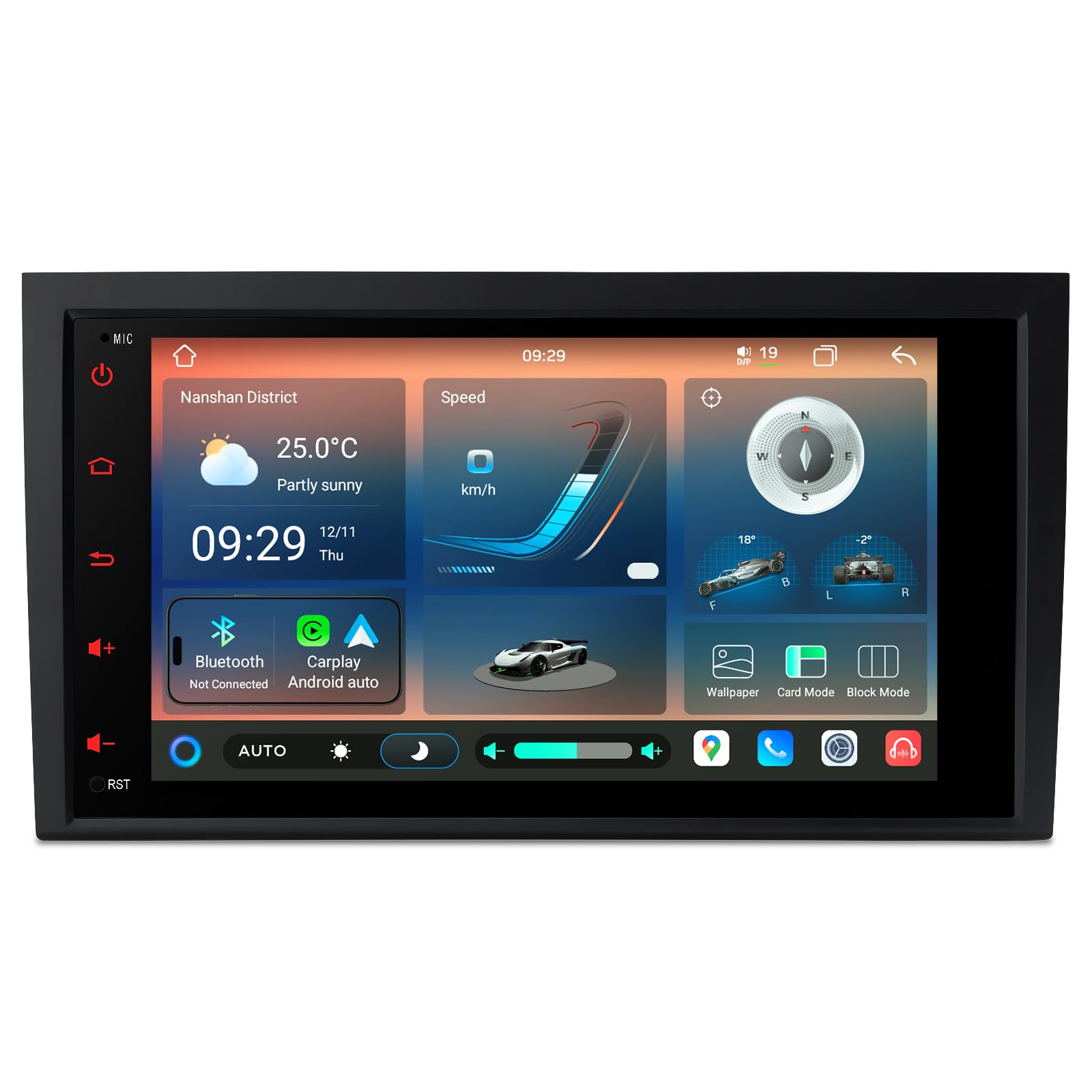 XTRONS Android 14 Autoradio Octa Core 8+128GB für Audi A4 S4 RS4 8-Zoll-IPS-QLED-Bildschirm Integriertes 4G LTE DSP Bluetooth WiFi Car Play Android Auto GPS Optional DAB OBD TPMS