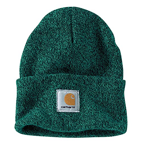 Carhartt Men's Knit Cuffed Beanie Hat, Tidal/Blue Spruce Marl, One Size