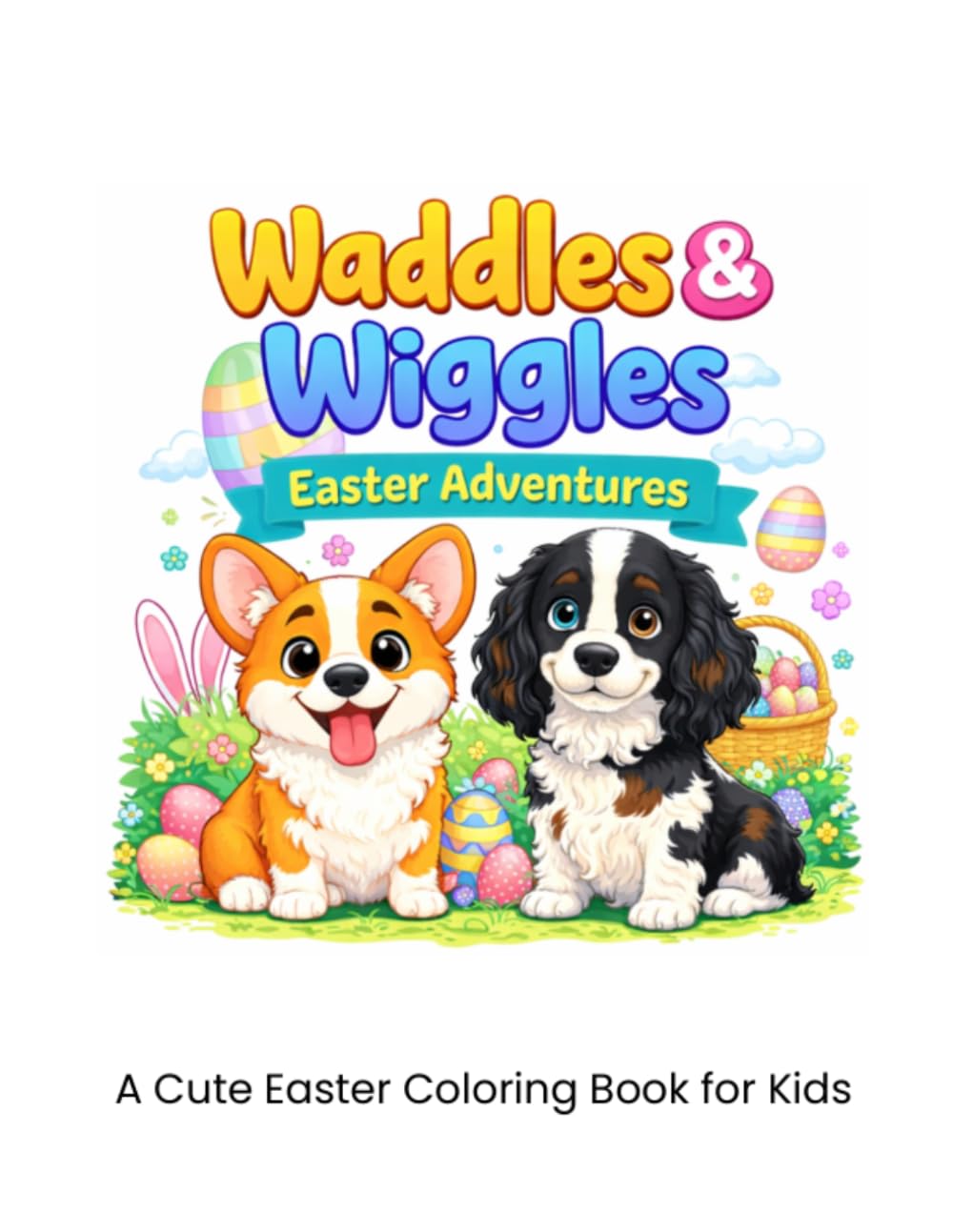 Waddles & Wiggles Easter Adventures: A Cute Easter Coloring Book for Kids