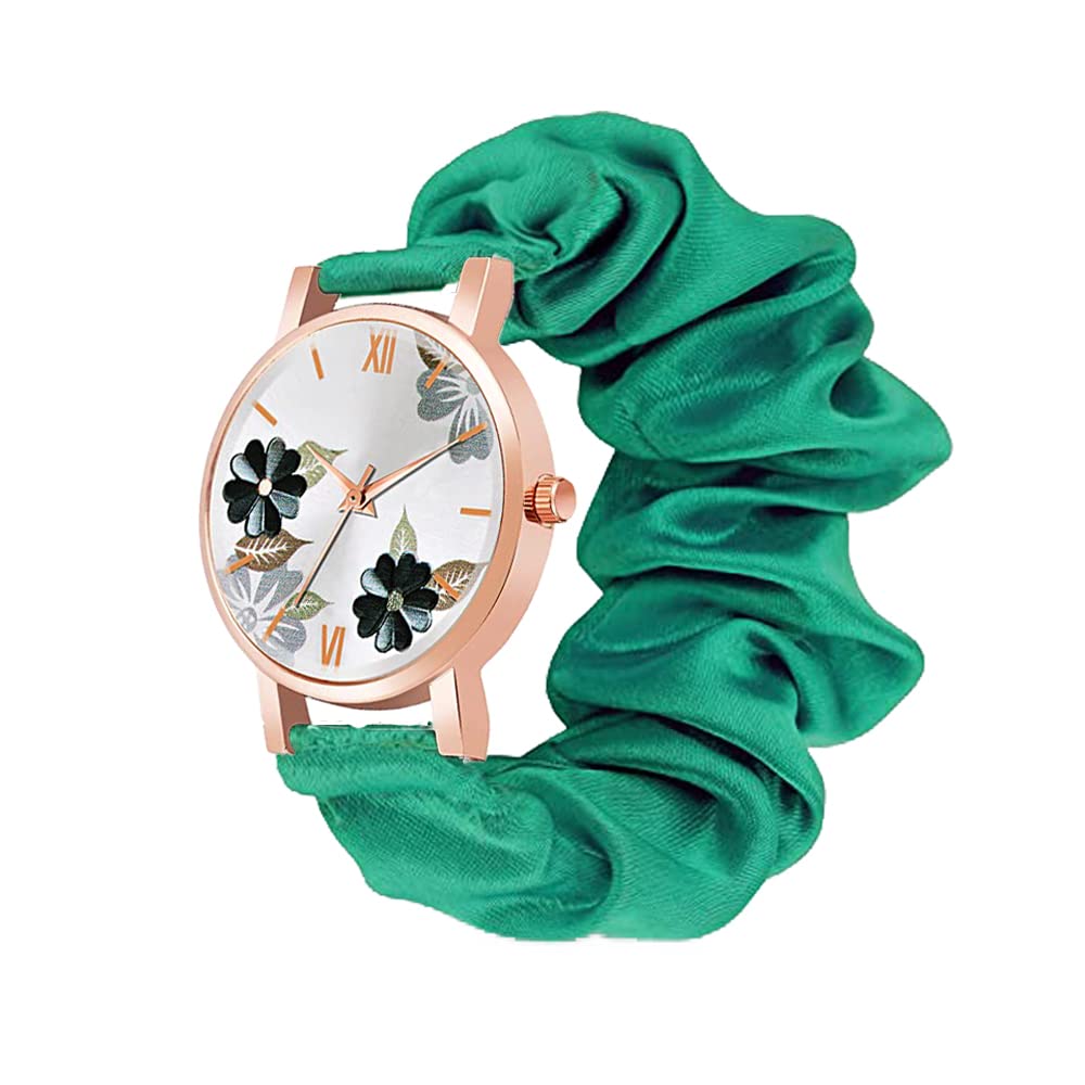 TACOFY Scrunchies Watch Classic & Unique Strap Cloth Soft Pattern Solid Fabric Wristband Watch for Women & Girls (B0C4B8J98N) Amazon Price History, Amazon Price Tracker