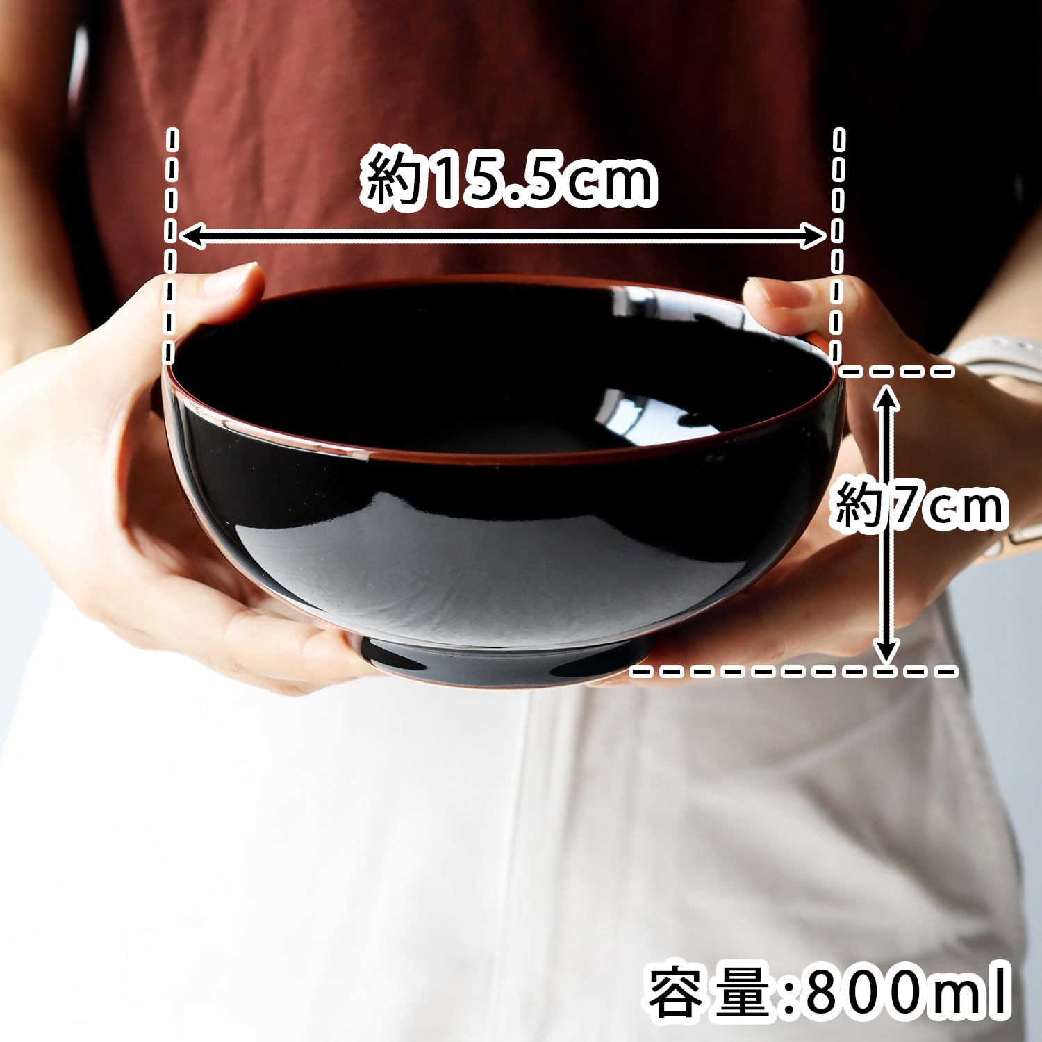 Amazon.co.jp: 白山陶器(Hakusan Porcelain) 天目 5寸浅めん丼