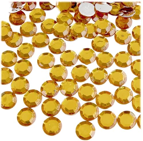 Miniatura 9 de The Crafts Outlet 144 diamantes de imitación redondos de 0.394 in - parte trasera plana rojo rubí rojo