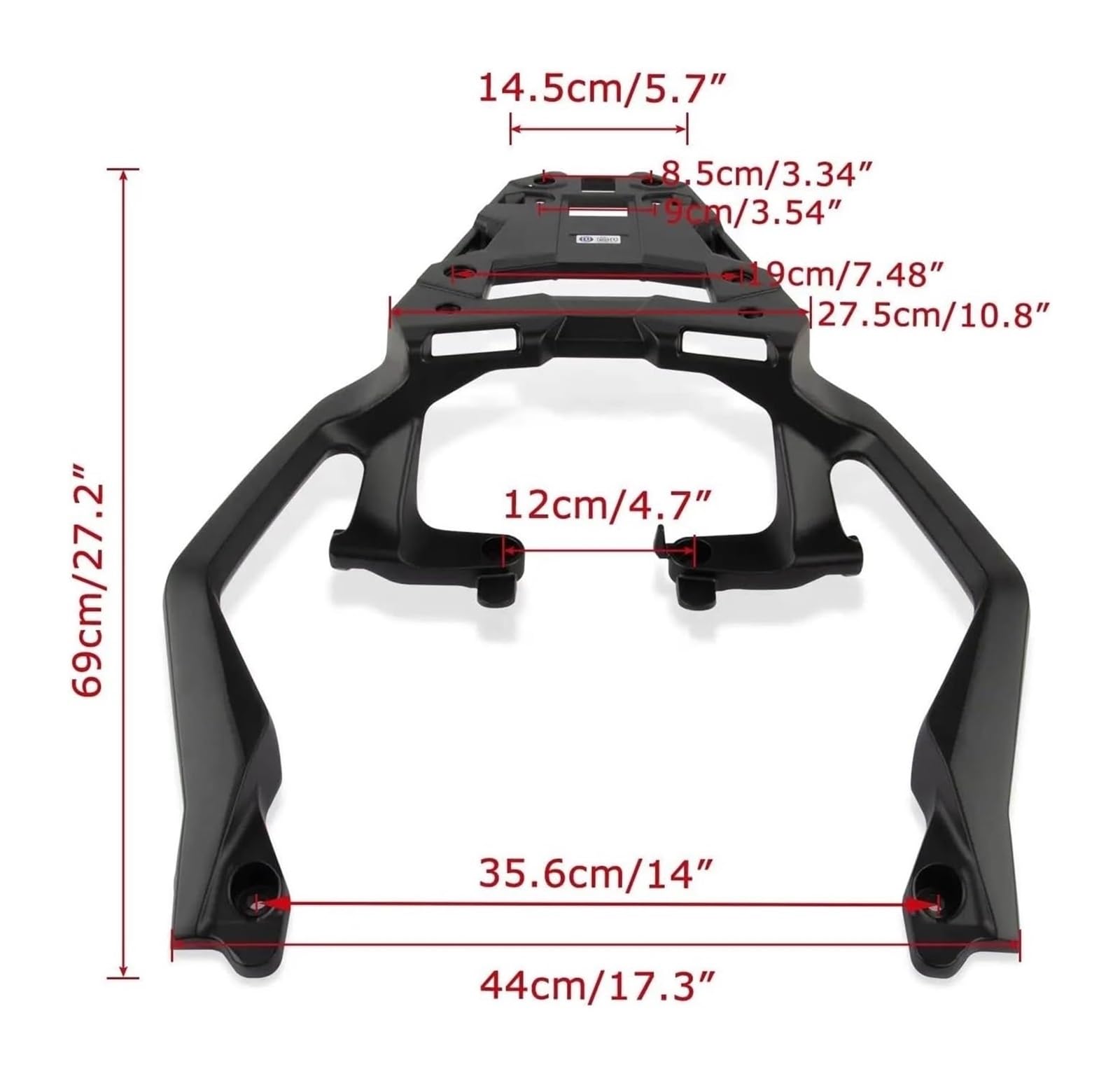 Per FO&RZA 750 NC 750 XADV 750 2021-2024 Moto Coda Posteriore Cremagliera Scatola Dei Bagagli Staffa Sedile Posteriore Portapacchi Supporto Portapacchi Posteriore Motociclo(Style 1)