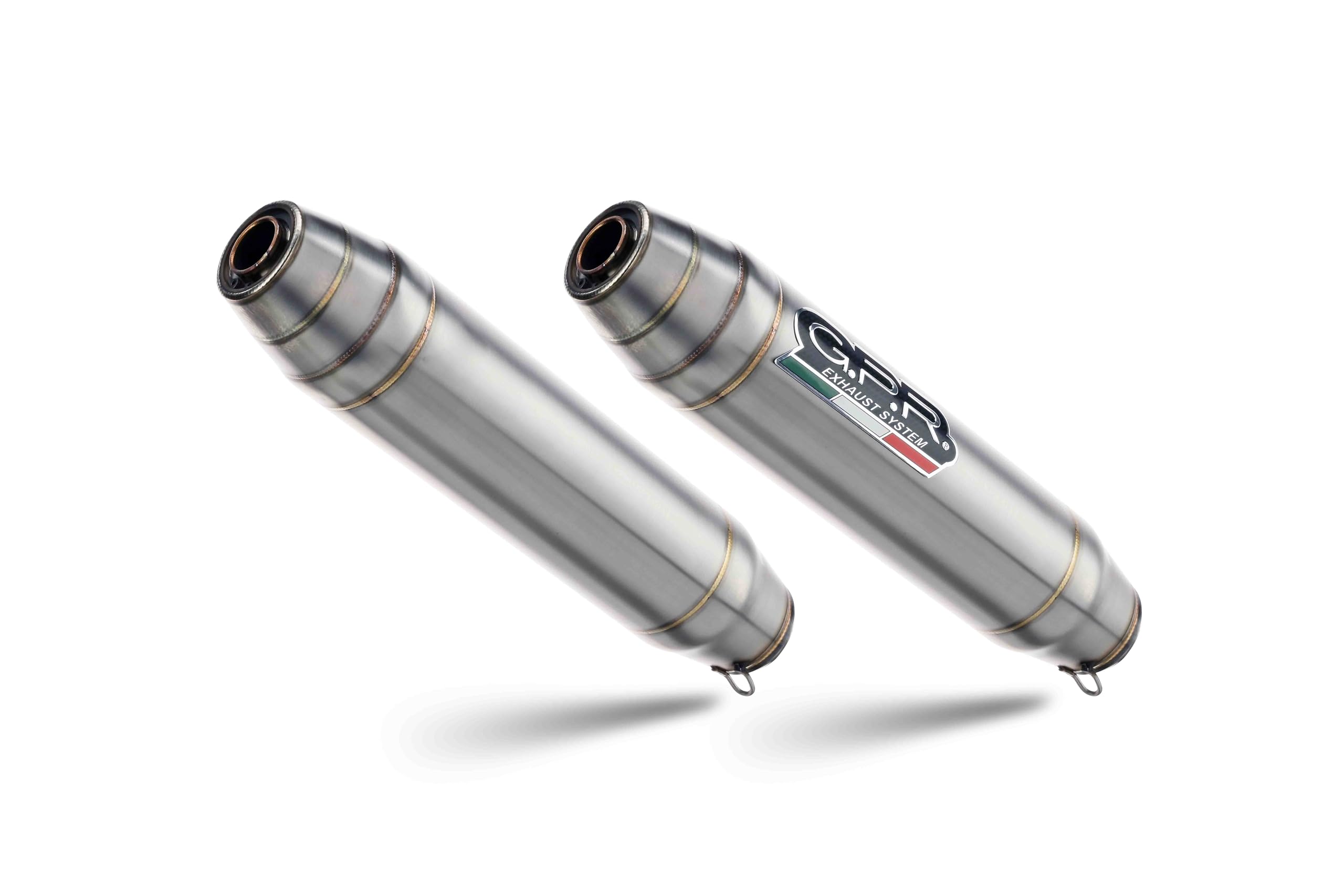 Scarico GPR compatibile con Royal Enfield Interceptor 650 2021-2023, Deeptone Inox, Coppia di terminali di scarico omologati, forniti con db killer removibile, catalizzatori e raccordi specifici