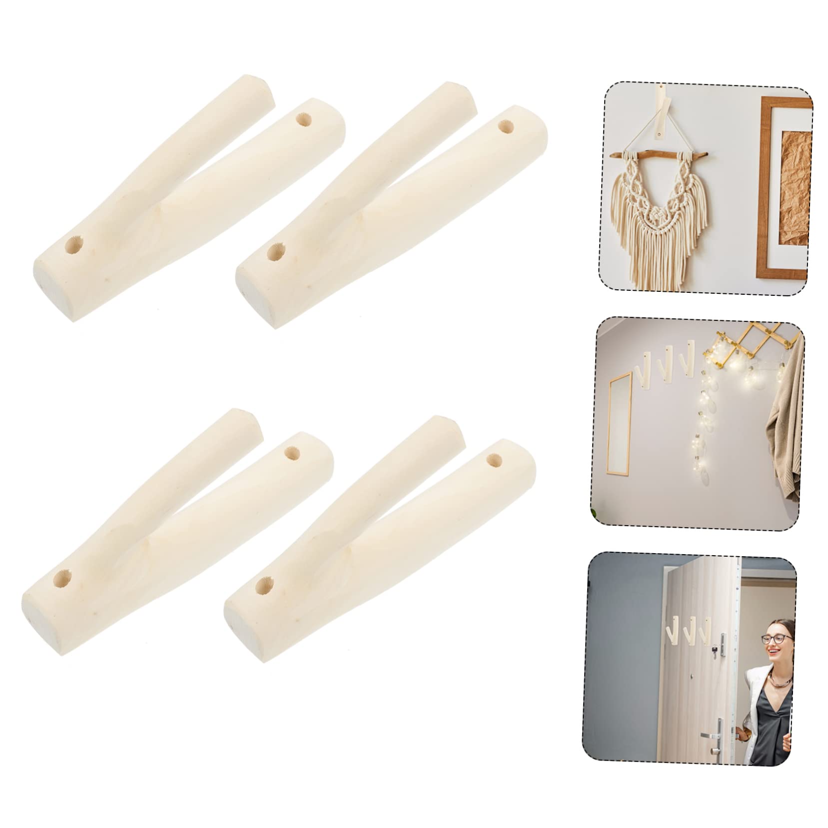 ABOOFAN Gancho de Pared Decorativo de Madera Forma de Rama de Árbol, 6 Piezas, Diseño Natural y Creativo para Decorar y Ahorrar Espacio Hogar