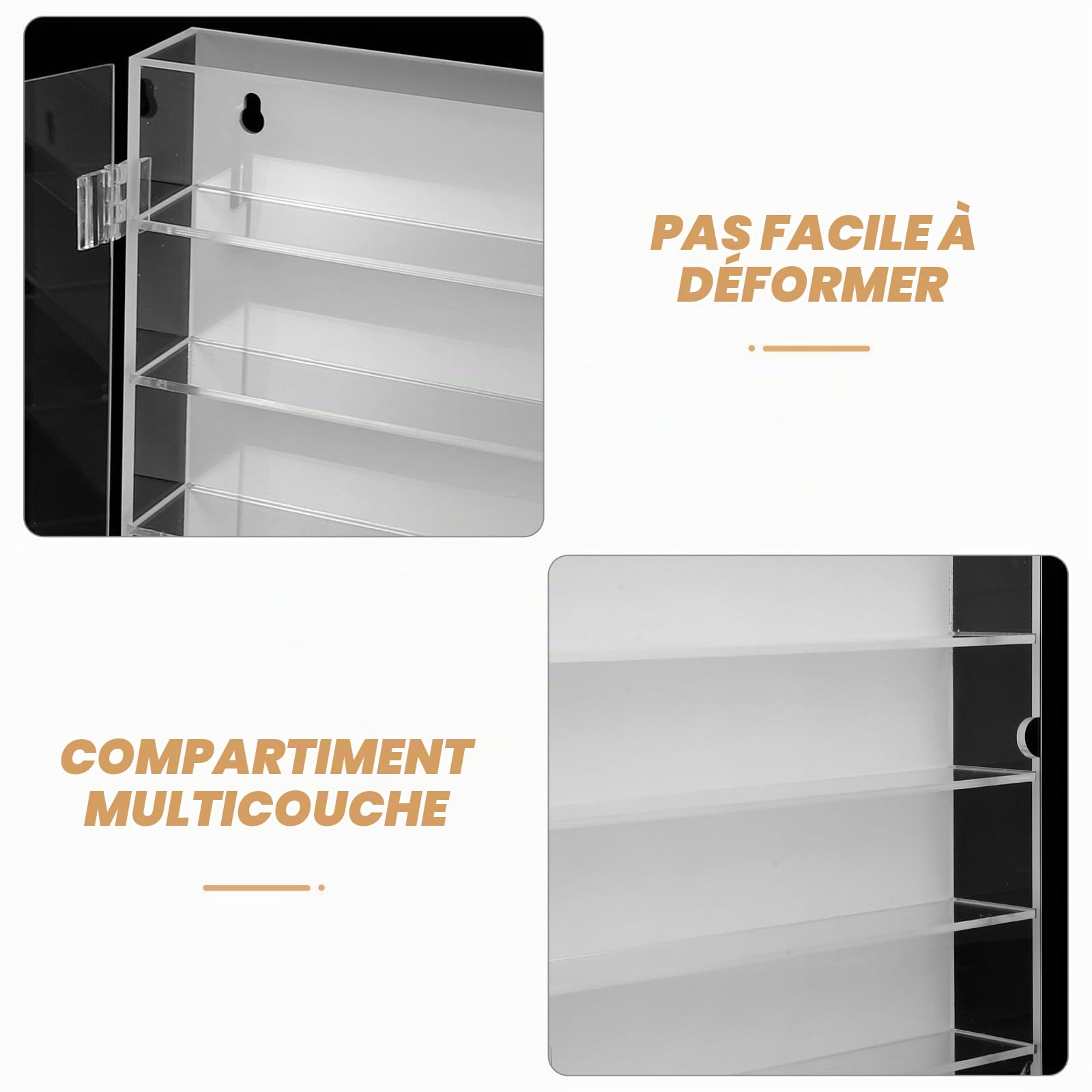 Alasum Vitrine Murale pour Voitures Miniatures Organisateur De Vitrine À Plusieurs Niveaux Présentoir Acrylique Transparent pour Modèles Réduits Et Mini-Figurines Rangement Mural 11.81X10.24X1.97In