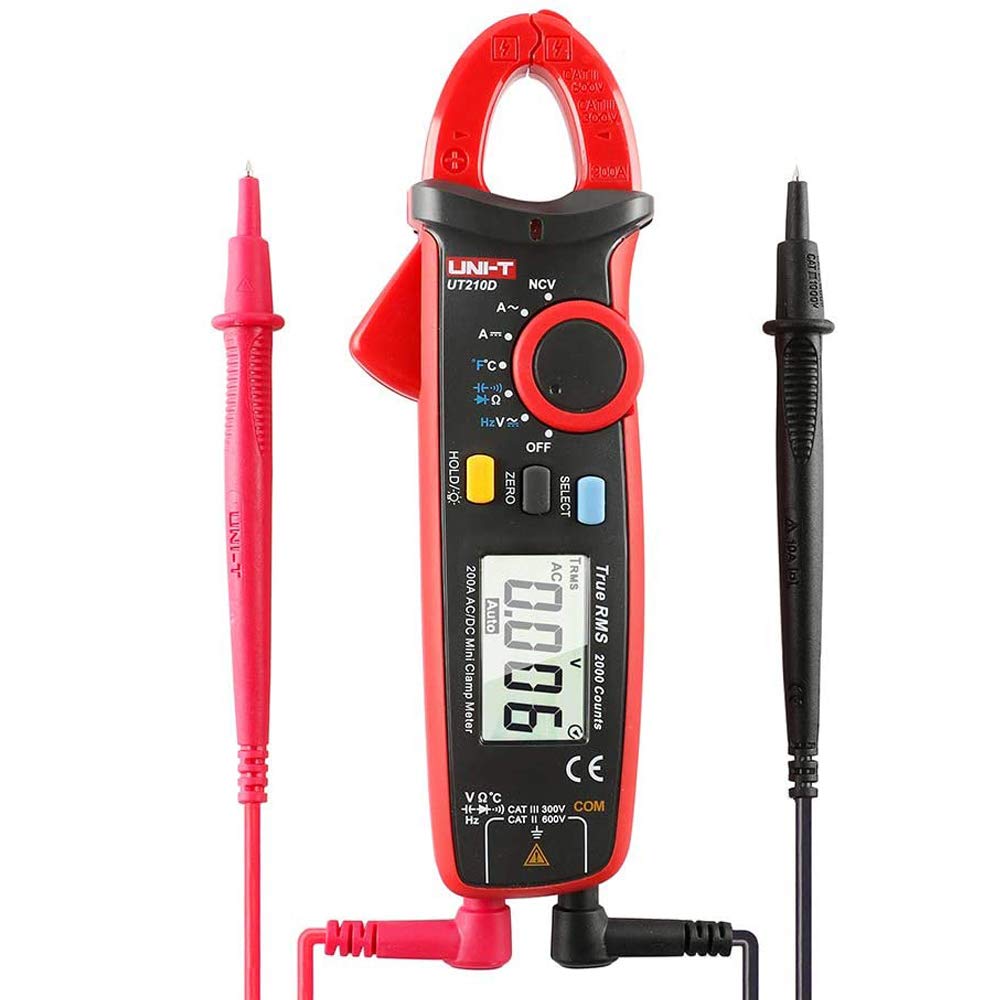 Digital UT210D 100Amp 600V AC DC Zangenmessgerät Multimeter True RMS VFC Diode
