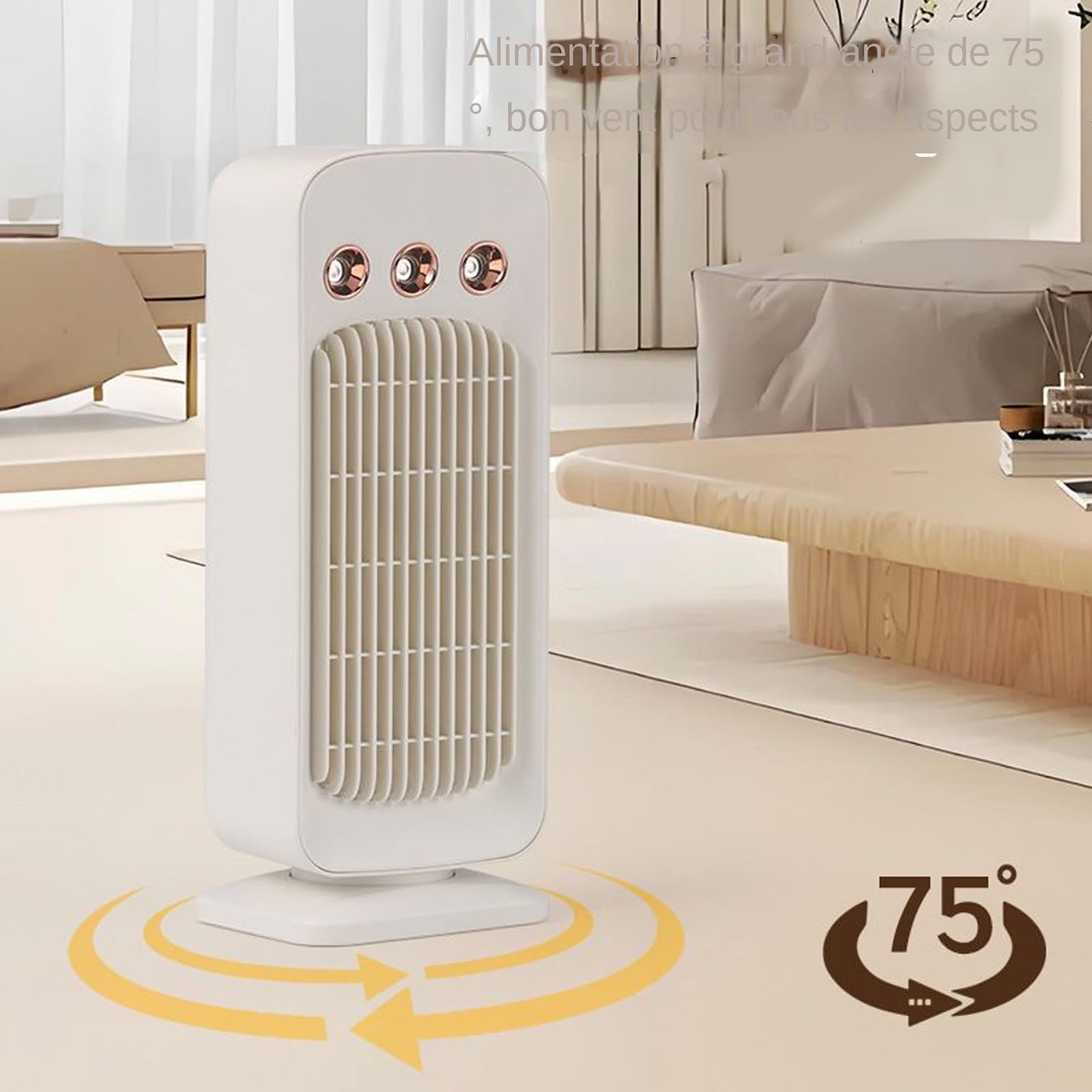 Générique Ventilatore Portatile Raffreddatore Ad Aria Oscillante 3 Velocità | Ventilatore da scrivania silenzioso rinfrescante portatile per casa, dormitorio, camera da letto, soggiorno, esterno, bagno,