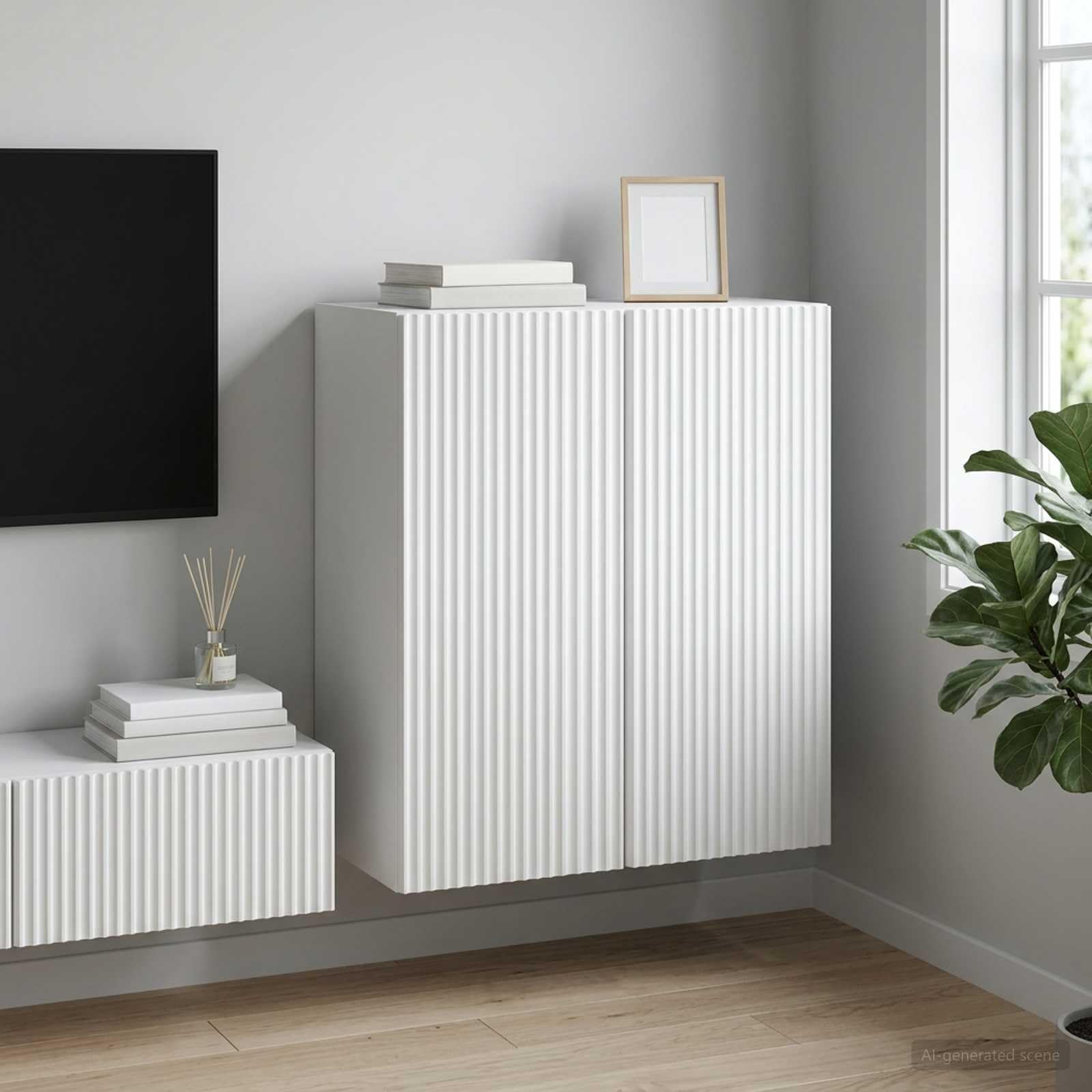 vidaXL Szafka ścienna 59 x 31 x 60 cm Drewno inżynieryjne Biały