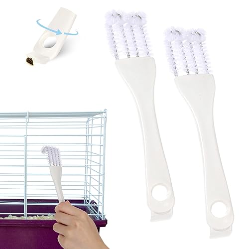 4PCS Bird Cage Cleaner Brush with Long Handle & Shovel,