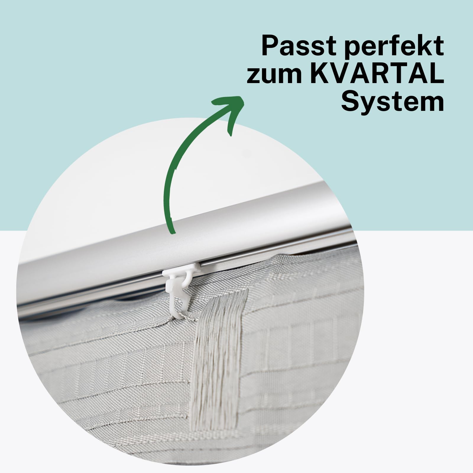 Ganci per Tende scorrevoli compatibili con IKEA KVARTAL Ricambio Pattino e Gancio (24 set)