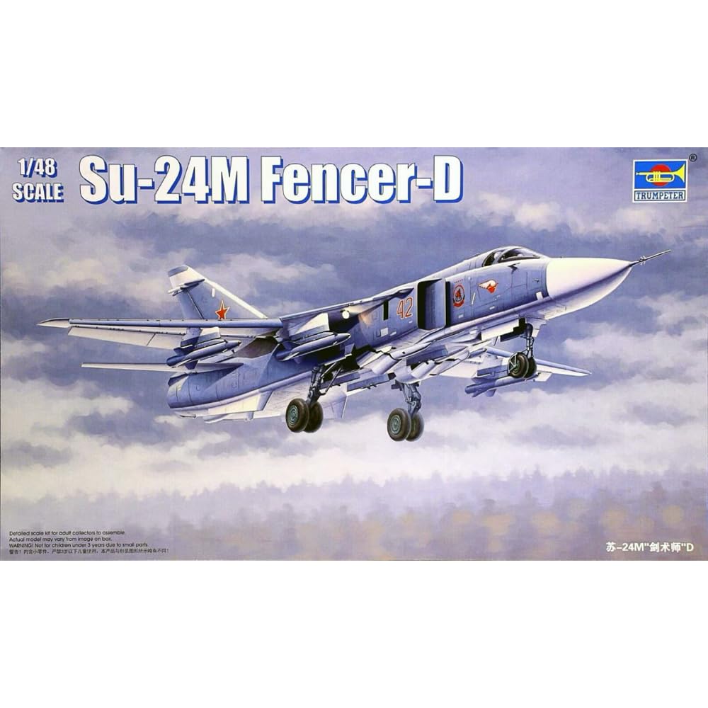 トランペッター 1/48 ロシア空軍 Su-24M フェンサーD プラモデル wyw801m Amazon.com: Trumpeter 1/48 Sukhoi Su24M Fencer D Russian