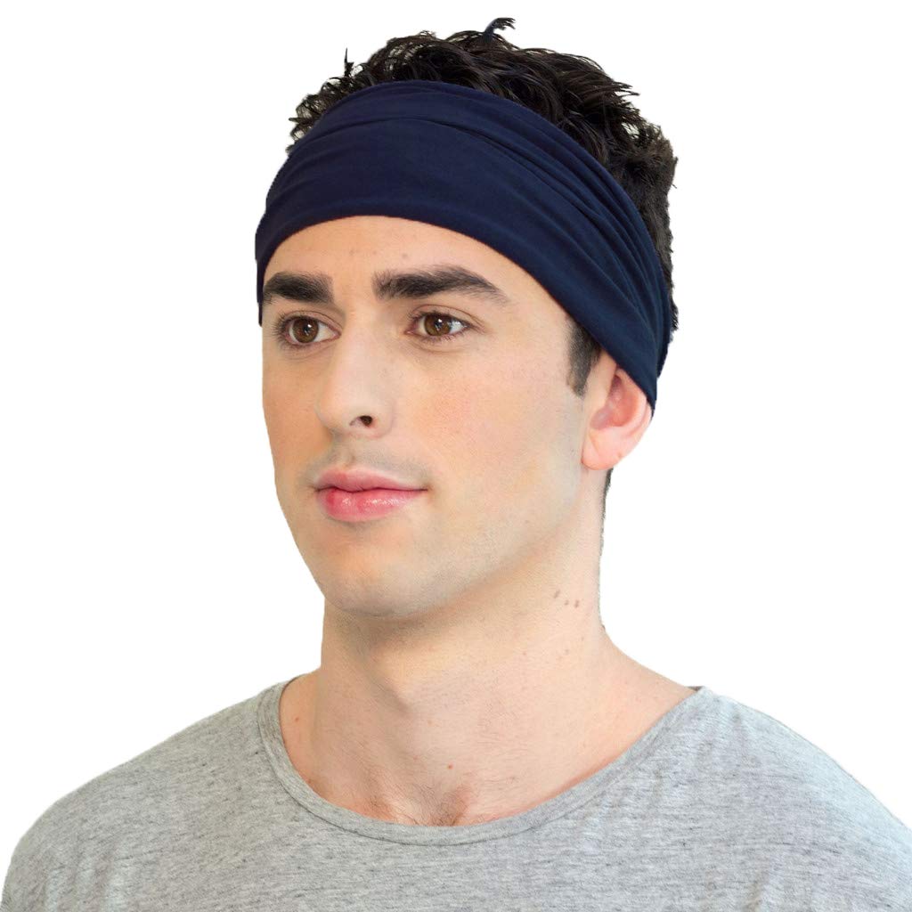 KOOSHOOMen’s Headband - Organic & Eco-Friendly Cotton Twist Headband - Doubles as a Dust Mask - Machine Washable, Durable, Moisture-Wicking Sweatband - Perfect for Yoga, Sports, The Gym, & Everyday