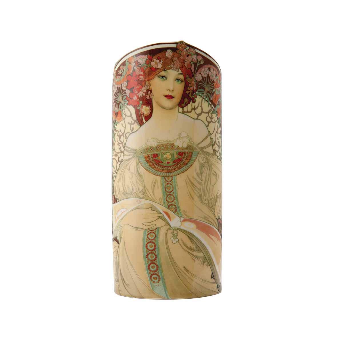 John Beswick Multi-Colour 23.5 X 10.5 Cm Mucha Art Nouveau Silhouette D'art Vase,