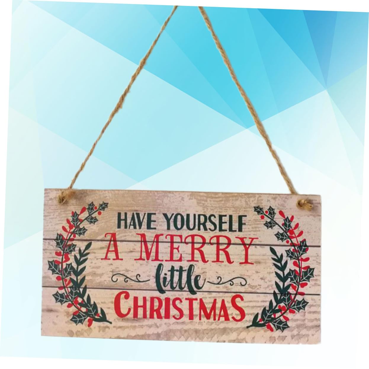 Adorno Colgante Navideño De Madera 20x10x0,5 Cm Decoración Navideña Para Puertas Rústico Para Hogar Fiestas Decoración Para Colgar