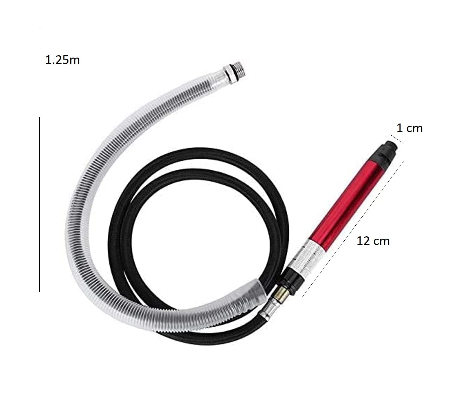 CLICLED Micro Smerigliatrice Aria 1/8 Pollici Penna Pneumatica Rossa 65.000 rpm