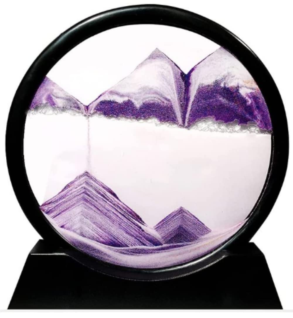 Art du sable mouvant 3D violet 7 pouces, une idée cadeau originale et poétique
