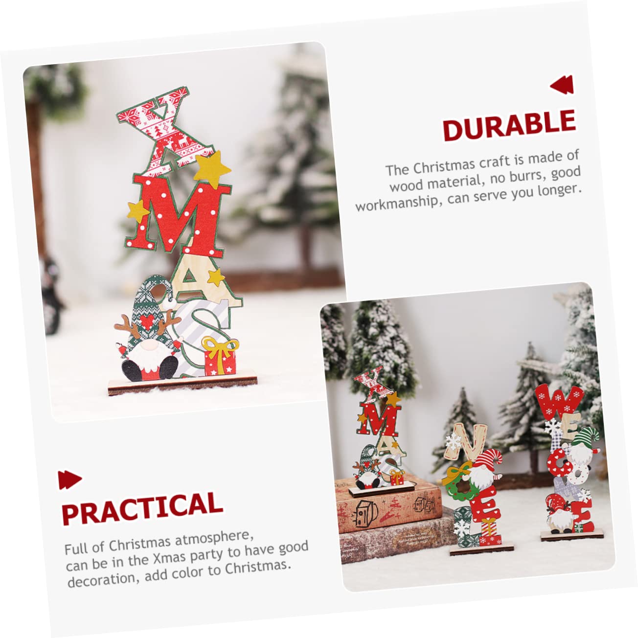 9pezzi Centrotavola Natalizi Decorazioni per La Tavola Natale Festivi e Giardino