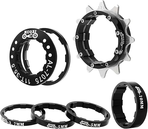 Yundxi Kit de conversión de velocidad única para bicicleta 12T13T14T15T16T17T18T19T20T21T22T Cassette de una sola velocidad y espaciadores Accesorios