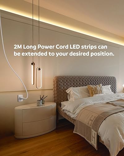 Miniatura 5 de Aclorol AC110V - Tira de luz LED para exteriores, impermeable, 150 pies, color blanco cálido, 3000 K, tira de luz LED conectable para exteriores,