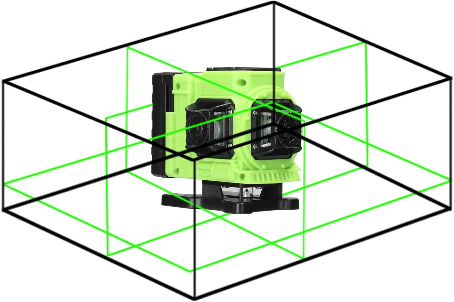 Multifunctional 12 Lines Green Level 3° Self-Leveling Hine Reable Lithium Battery Leveling Omnidirectional Ground Wall Sticker