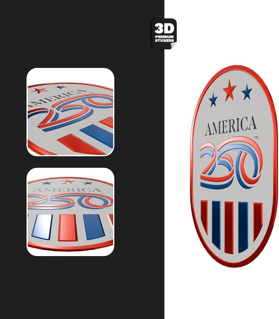 Official America 250th Stars & Stripes Emblem (Red)