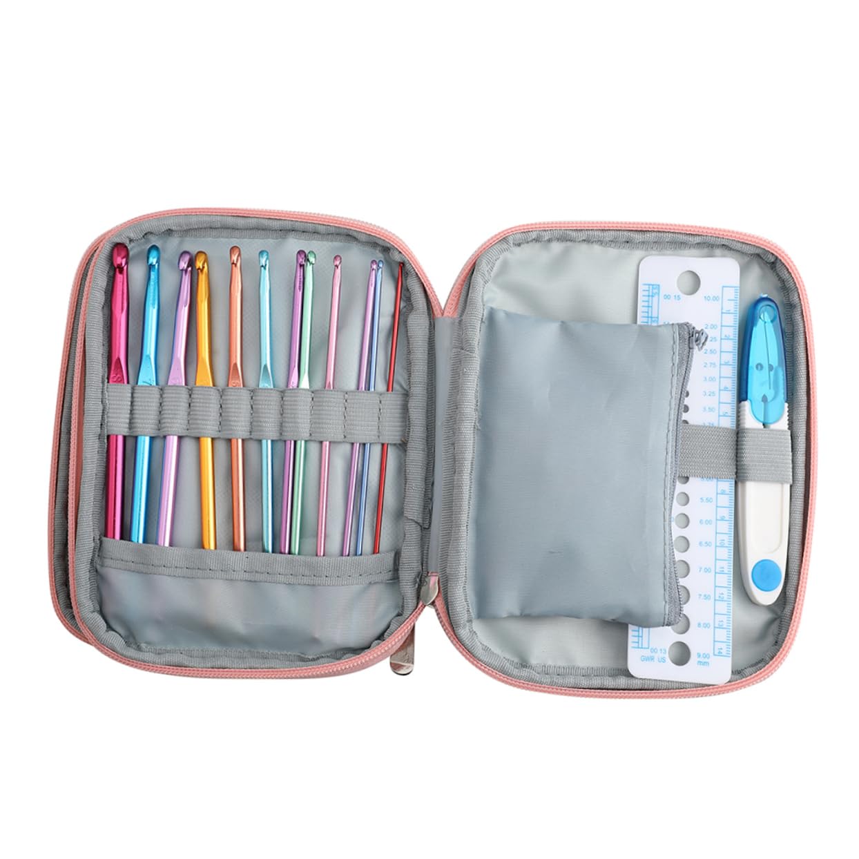 STOBOK Kit Ganchillos Crochet 30 Agujas Herramientas Para Tejer Con Hebillas y Agujas De Diferentes Tamaños