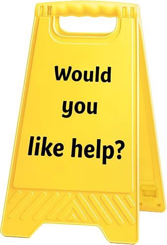 Funny Gag Office Decor, Would You like Help Desk Sign