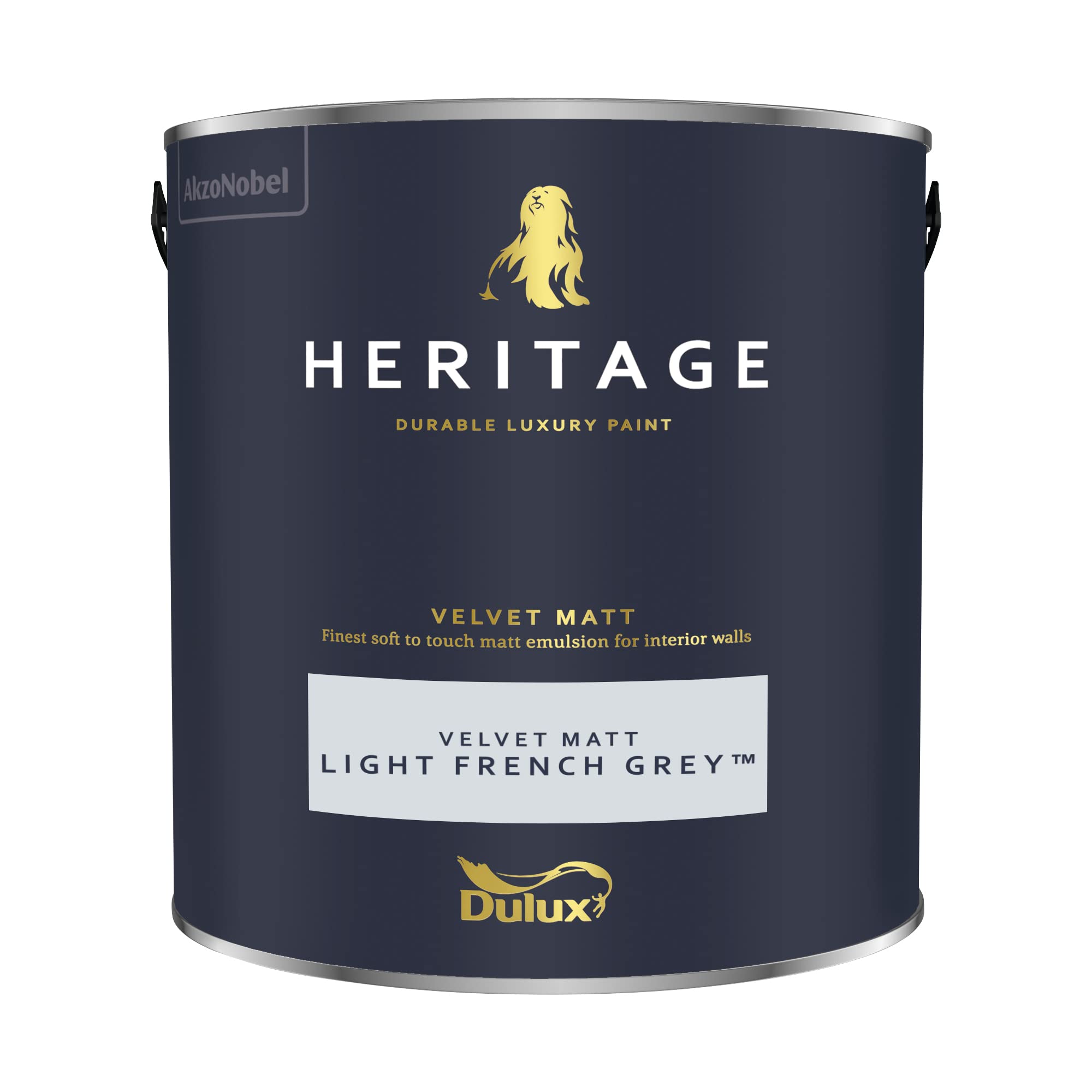 Dulux Trade Heritage Velvet Matt Emulsion Light French Grey (2.5 Litres)