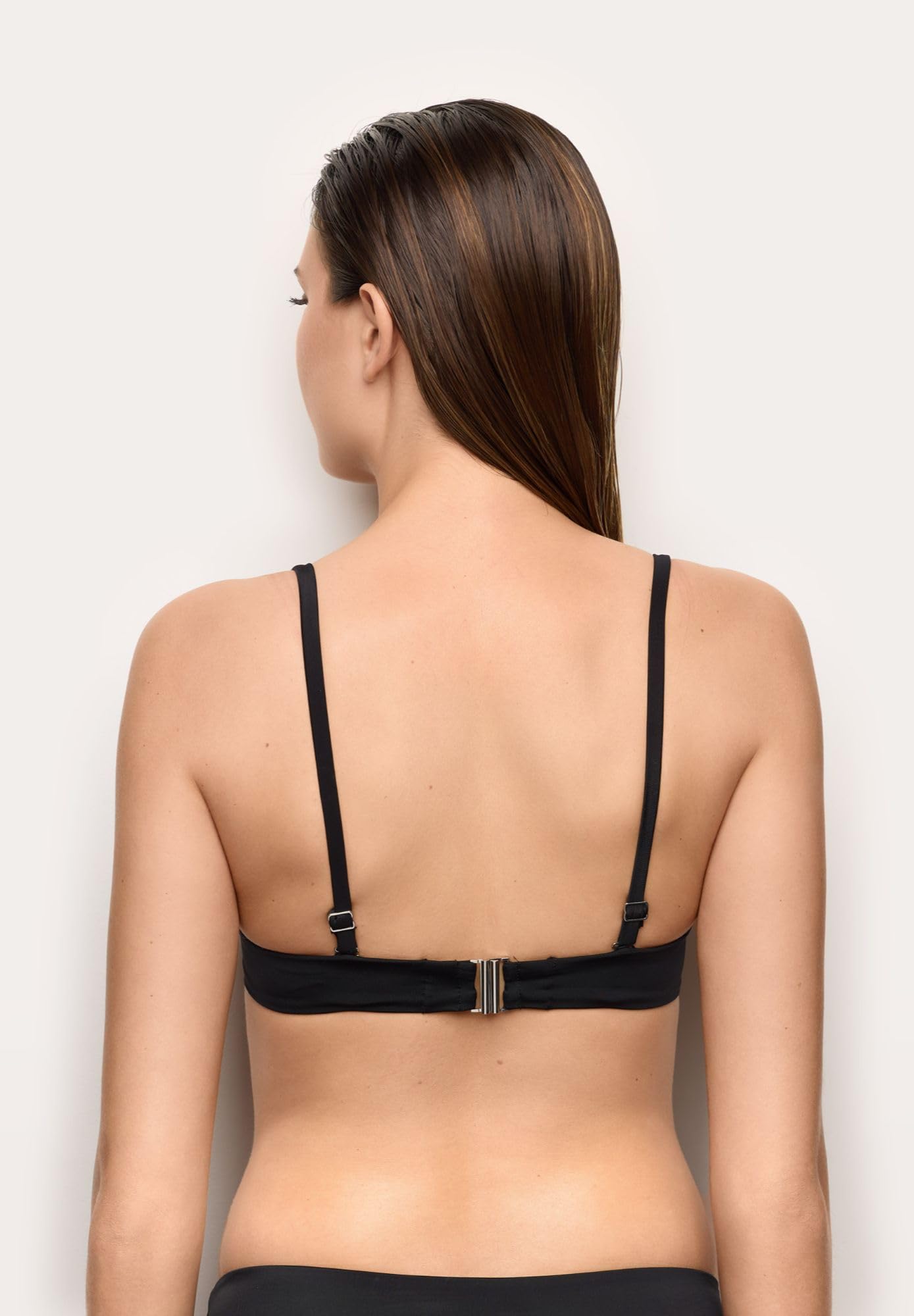 YAMAMAY - Bikini Parte Alta a Fascia con Ferretto e Imbottitura Removibile, Donna, Essentials, Nero, monocromo