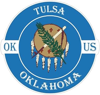 Generic Tulsa Oklahoma Sticker Decal A576 Vinyl Countries Cities Stickers Decal for Wall, Laptop, Truck, Car Bumper Sticker 3 Inches