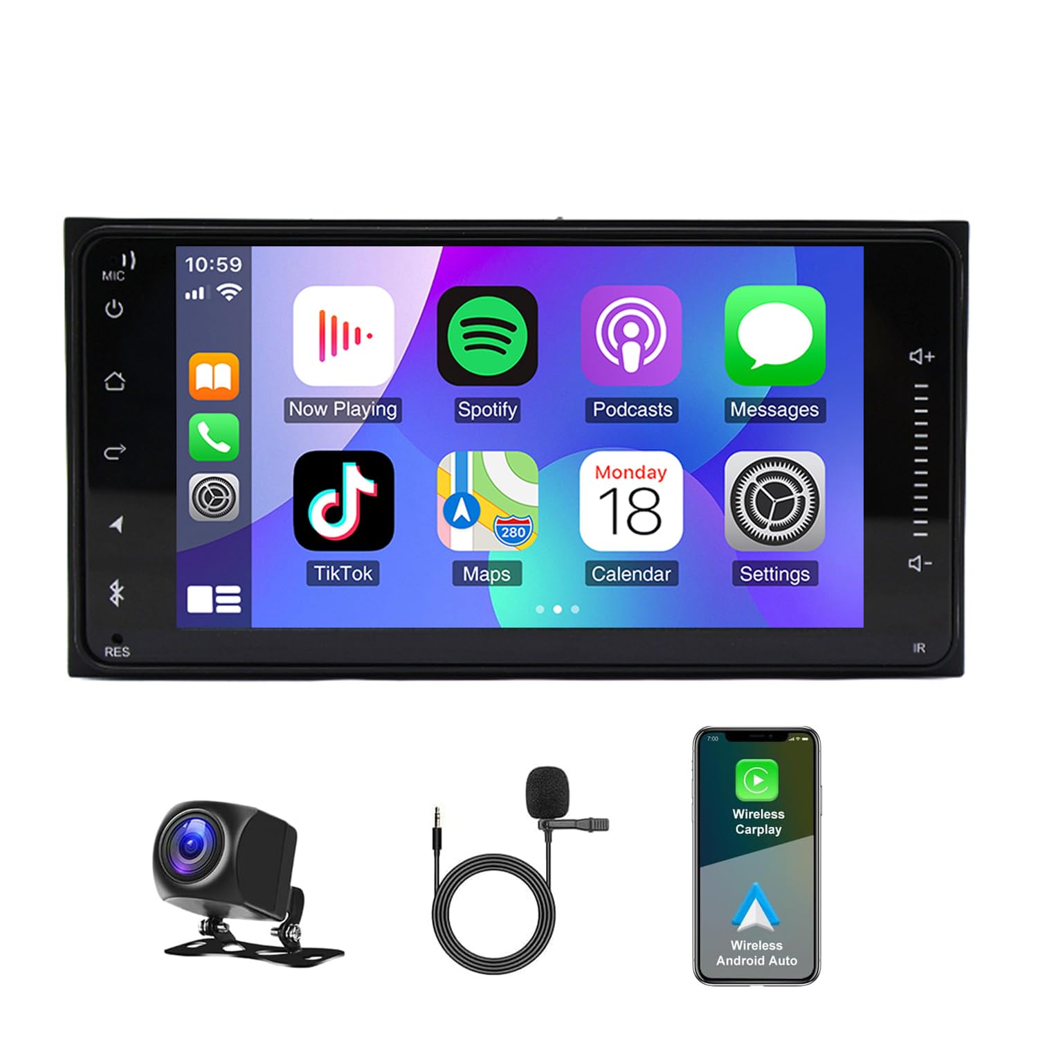 カーオーディオ SARA Amazon.com: Double Din Car Stereo Radio Upgrade for Toyota Solara