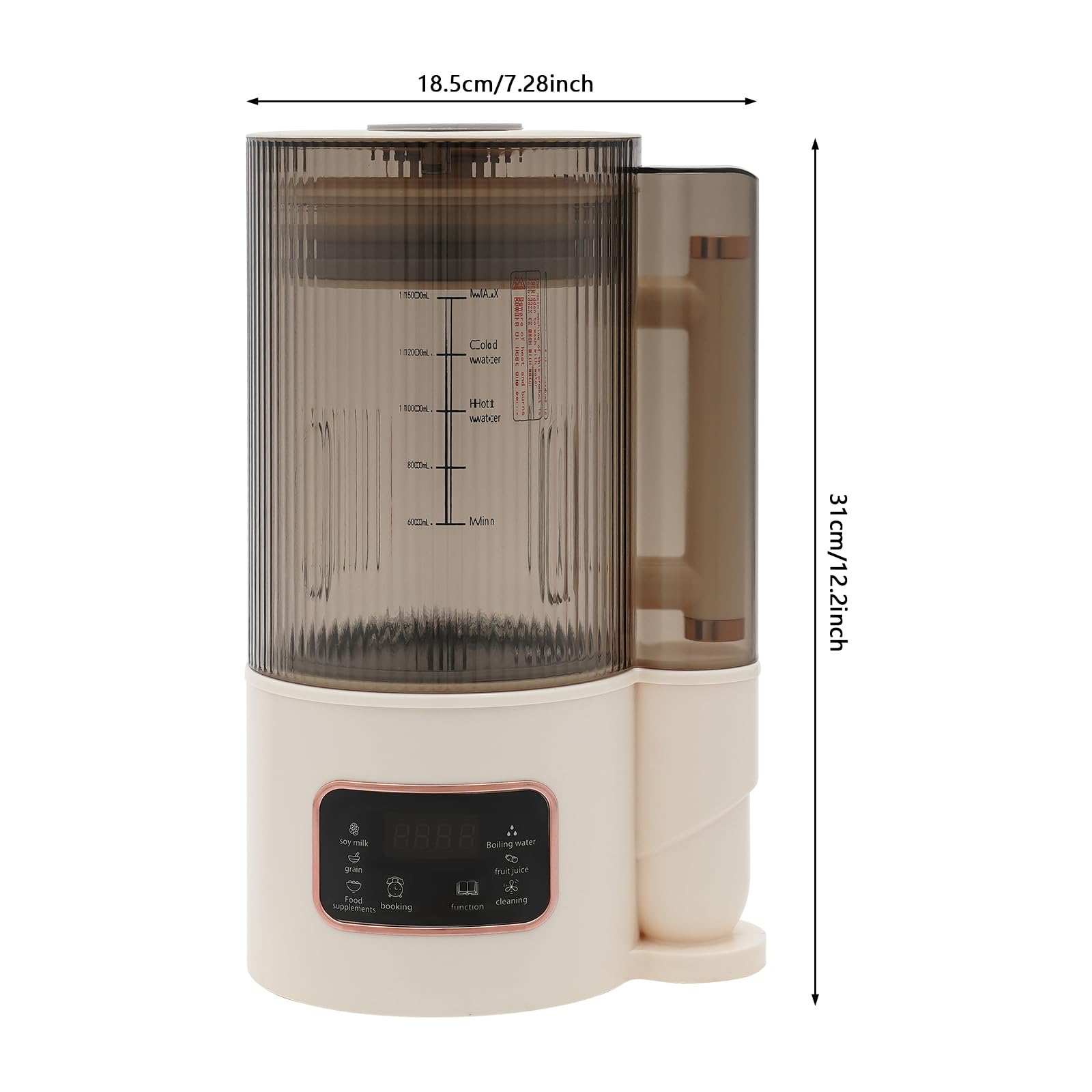 Nut Milk Maker, Soy Milk Machine 0.4Gal Automatic Milk Machine Almond, Oat, Coconut, Soy, Plant Based Milks and Non Dairy Beverages