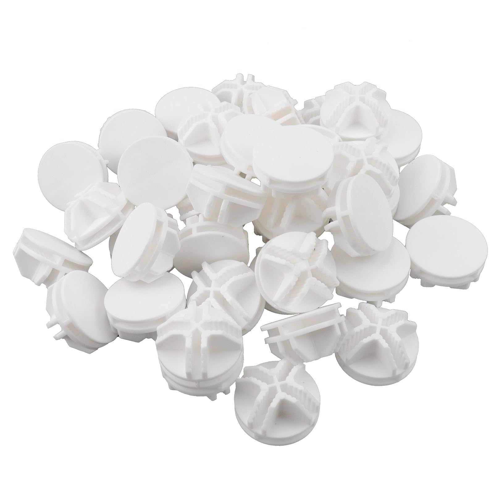 Semetall 40Pcs Wire Cube Connectors 4MM - ABS Plastic Grid Cube Organizer Connector for Modular Closet Storage Organizer and Wire Shelving-White