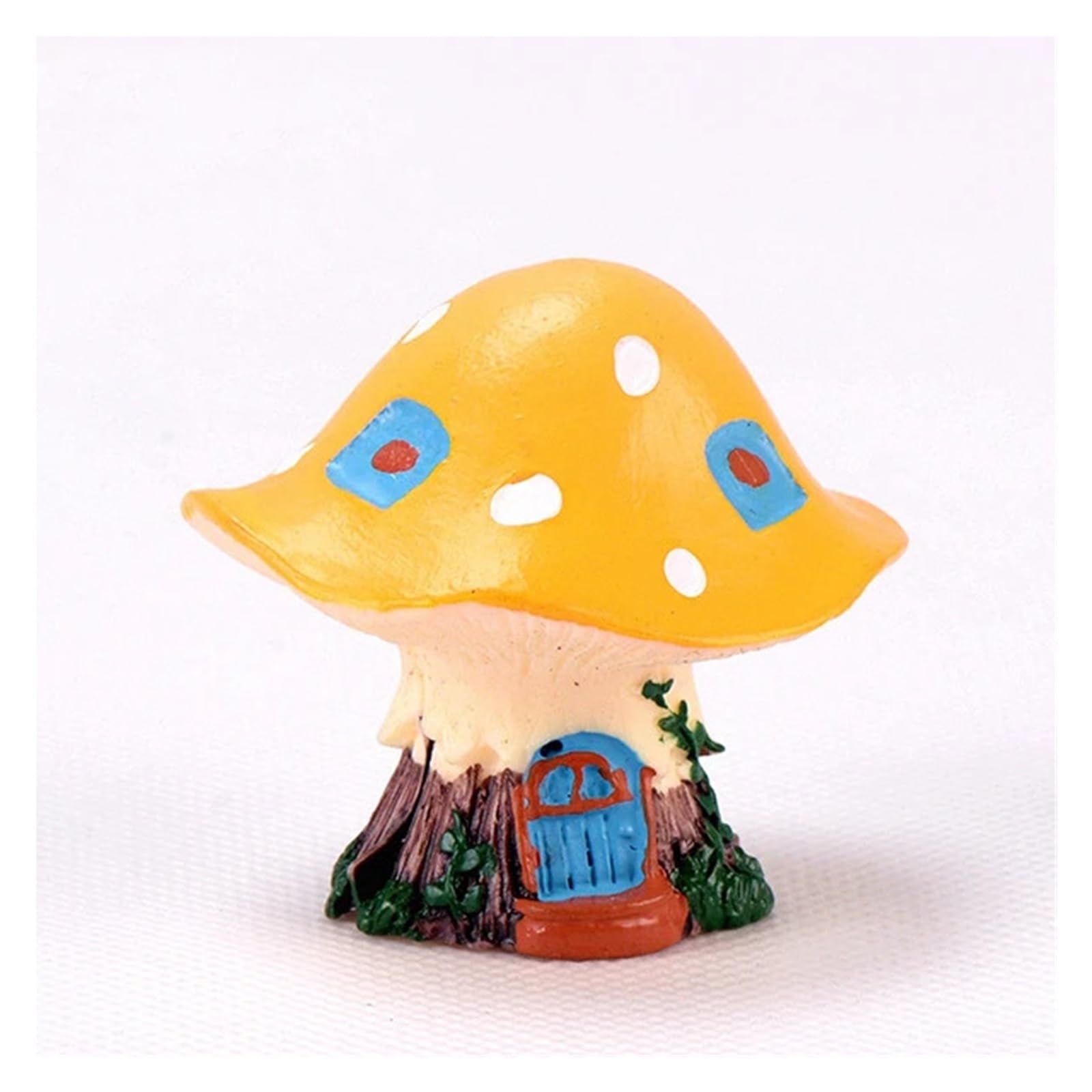 YDMHYLAI Garden Ornaments Miniature Garden Ornament Statue Figurines for Landscape Pot Dollhouse Home Decor, Soft Lightweight(1pc Yellow Mushroom)