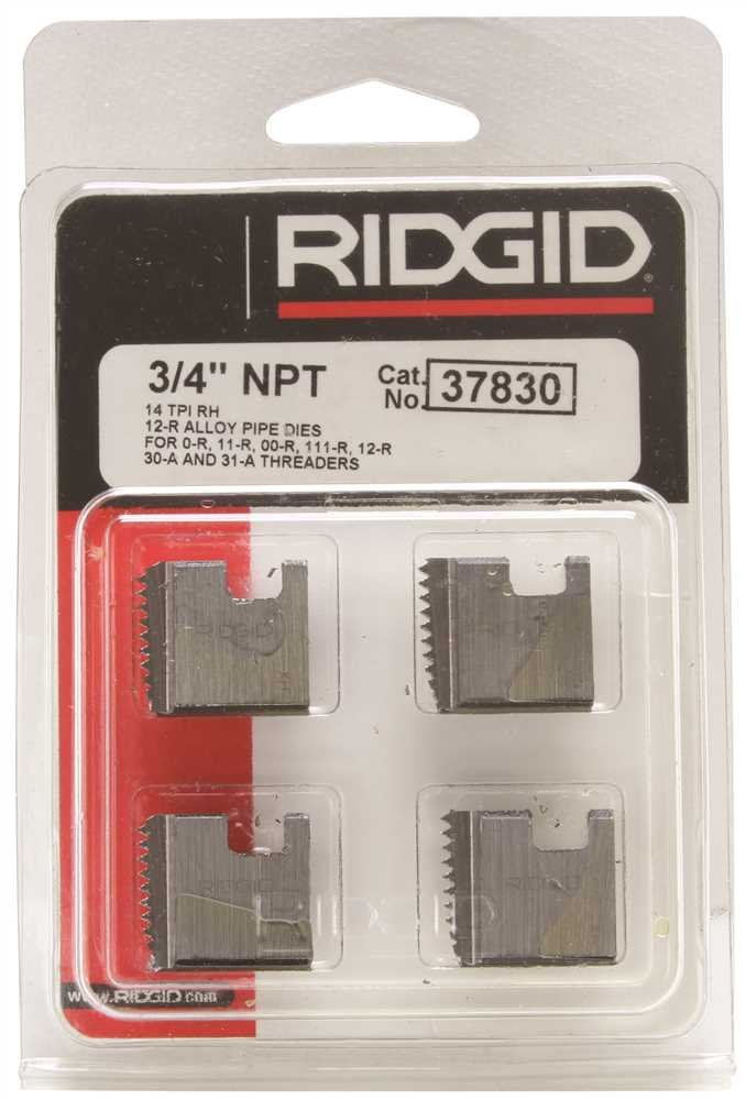 RIDGID632-37830 Pipe Dies For Oo-R 111-R 12-R O-R 11-R Ratchet Threaders Or 30A 31A 3-Way Pipe Threaders