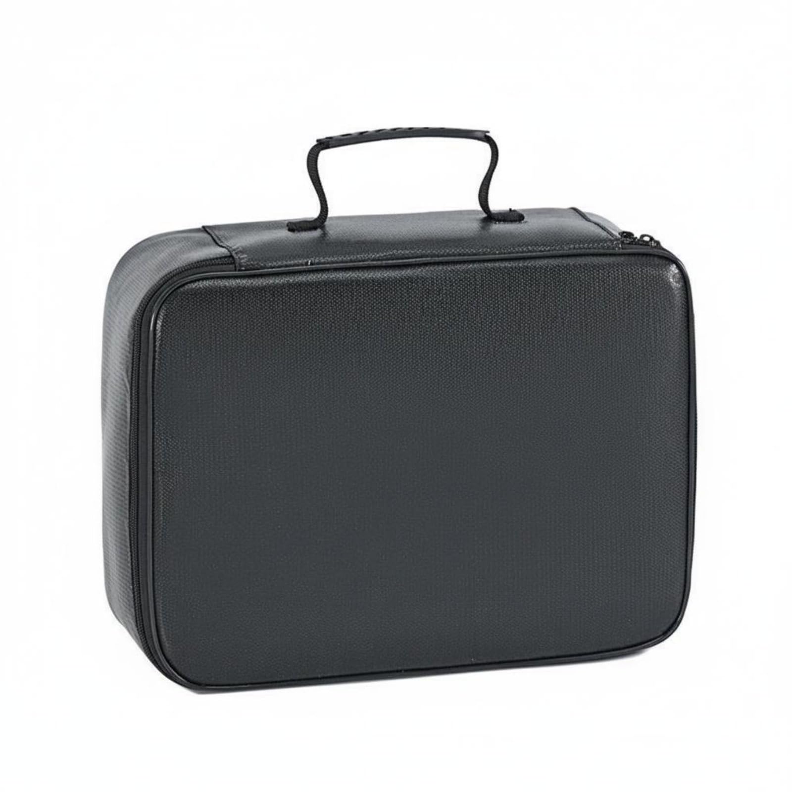 Ojiva® Water-Resistant Fireproof Document Box Heat Insulated Waterproof Certificate Holder Dust-Proof Multi-Layer File Organizer Large Capacity for Home, Office, Travel, Black, Upgraded-4layer-lock-picture-22