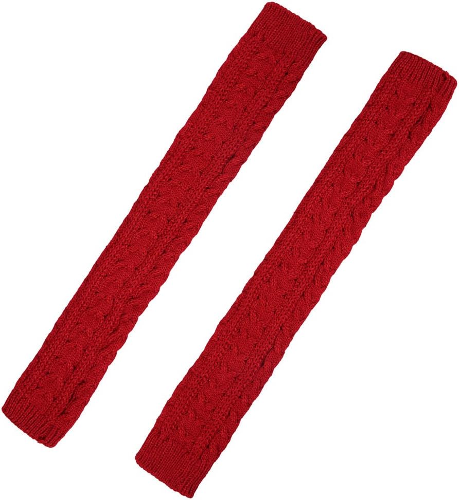 Colorful House Fingerless Thumb Hole Long Gloves Mittens Winter Arm Warmer
