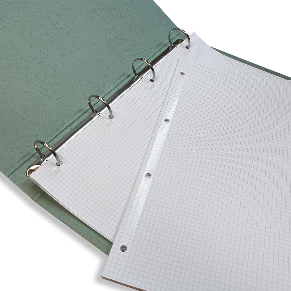 BM BeMore Ricambi Bandup A4 Banda Rinforzata Rigatura 4mm Quadretti Senza Margini 40 Fogli Carta 90g/mq