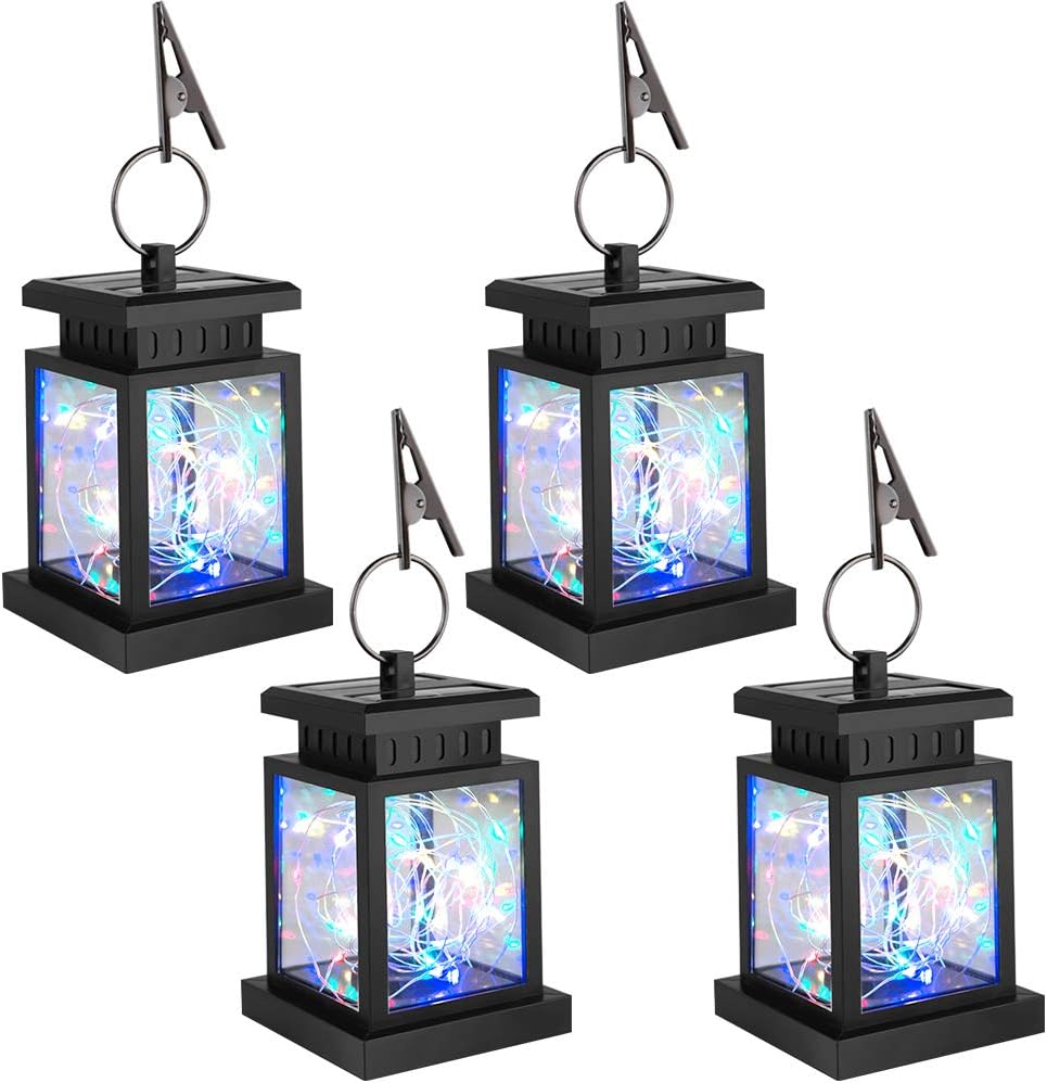 Outdoor Lanterns for Patio Set of 4 Solar Lanterns for Outdoor Décor