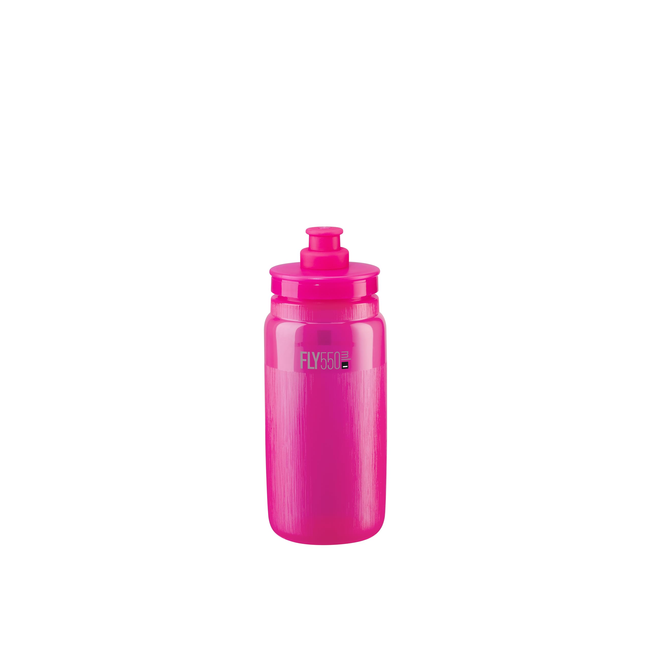ELITE Fly Tex Water Bottle Clear Pink Fluo – Insulated Cycling Bottle with Thermal Protection – Lightweight & BPA-Free – 550ml – For Road Bike, MTB & Gravel Cycling
