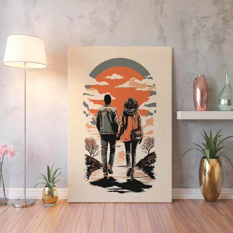 Tableau pour salon moderne décoration murale affiche abstraite - 2