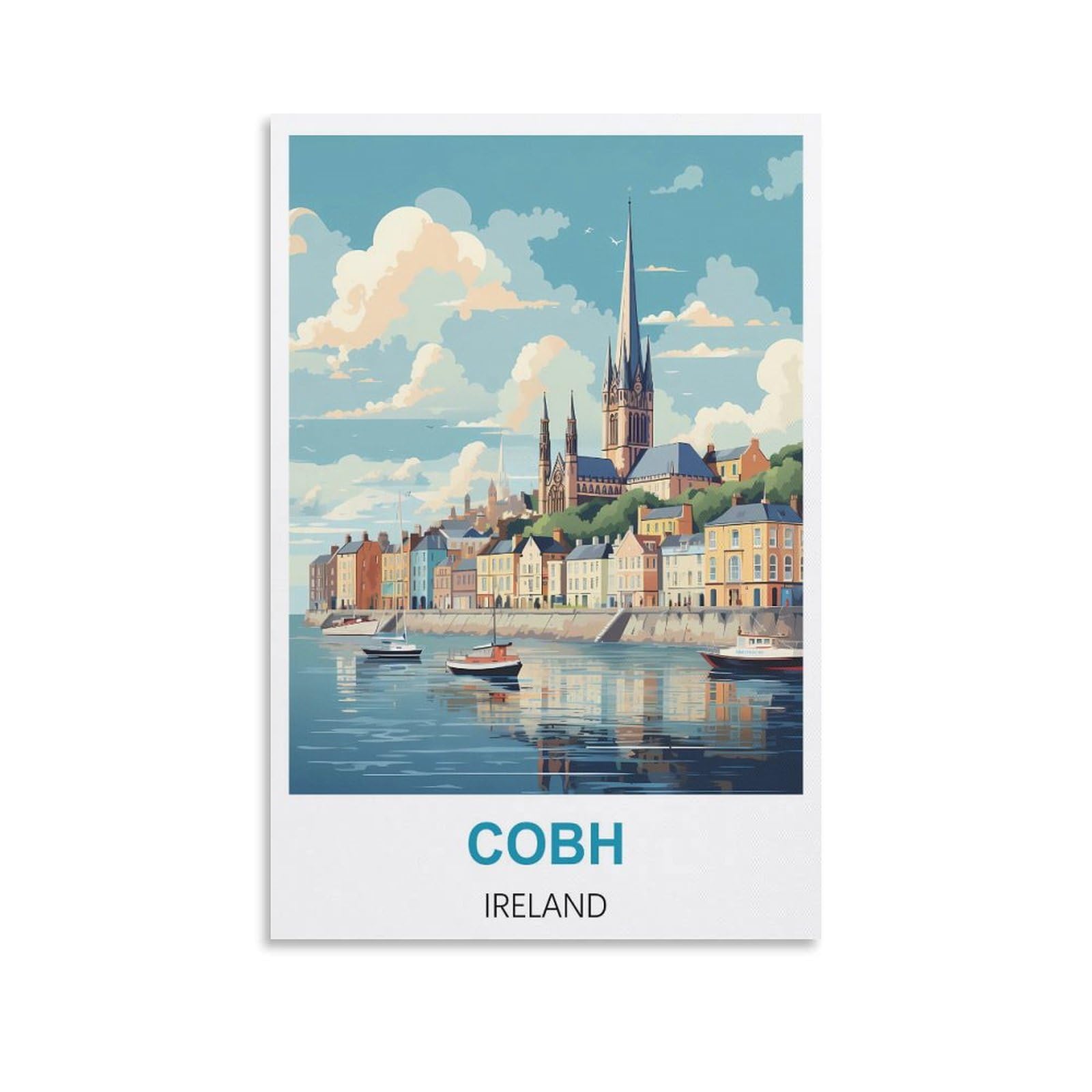 Metal Tin Sign,Cobh Irelands,Art Plaque Poster Wall Decor for Home Tool Room Bar Club Restaurant Cafe 15x30cm