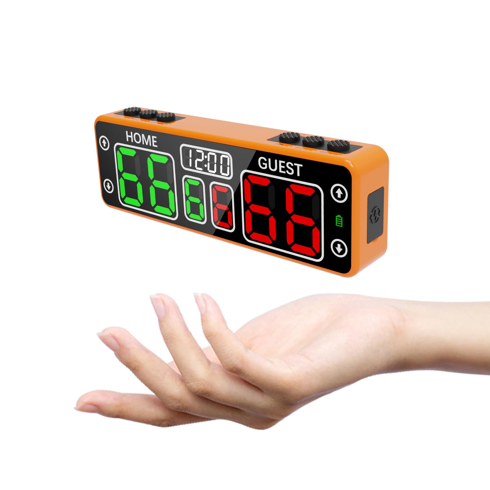 Mini Digital Scoreboard 13x2.35x3.9cm - Tragbare Elektronische Anzeigetafel mit Summer für Turnier-Punktestand, 6-Stellige Anzeigetafel für Tischspiele, Tischtennis, Basketball, Cornhole
