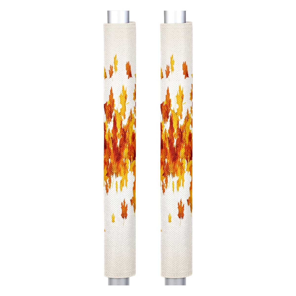 Pardick Fall Maple Leaves Refrigerator Door Handle Covers Set of 2 Washable Fridge Dishwasher Mocrowave Oven Door Decor Protector Handle Cover Kitchen Appliance Decorative