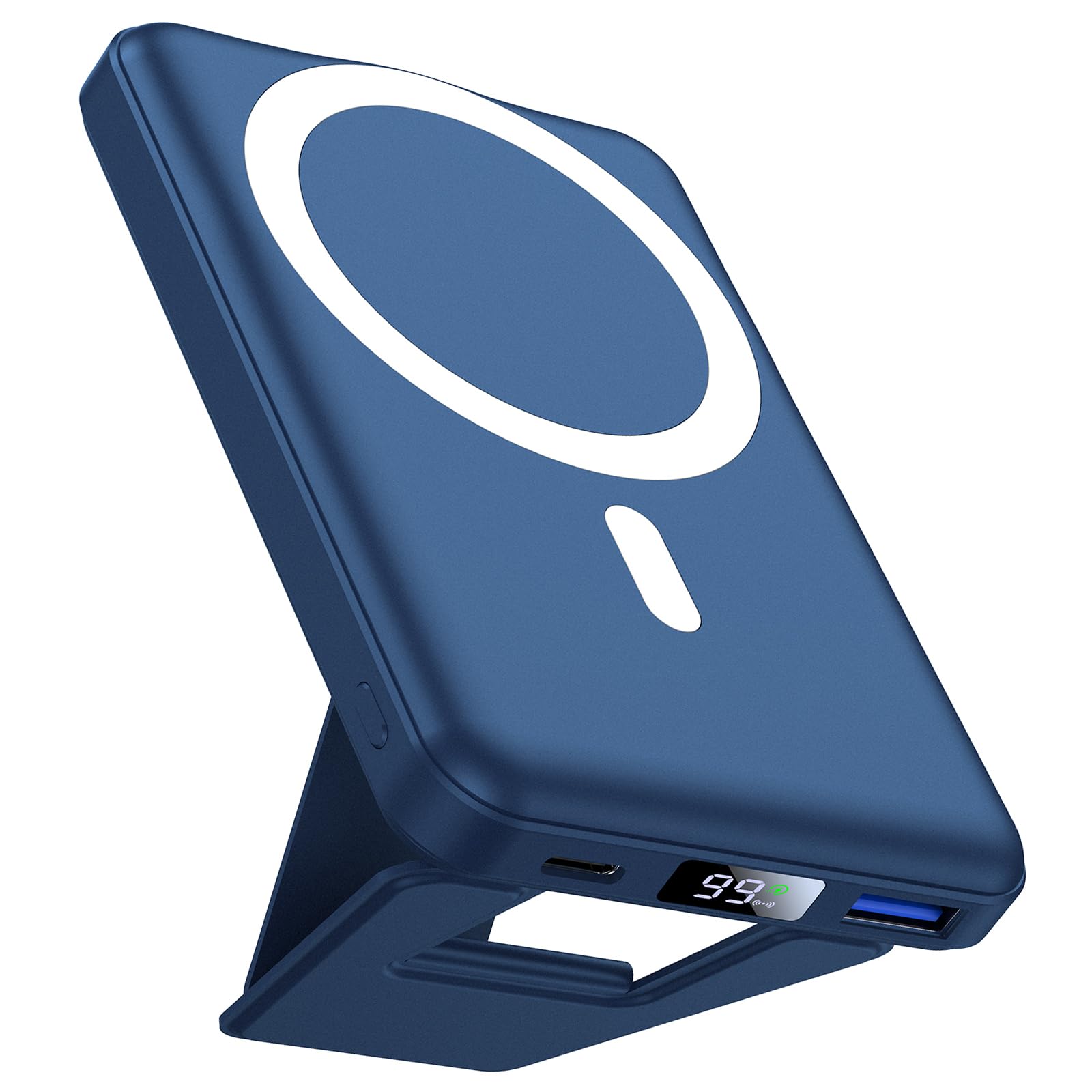Batterie Externe 10000mAh Compatible MagSafe - Charge Sans Fil 15W, Rapide, Avec écran LED, Pour IPhone